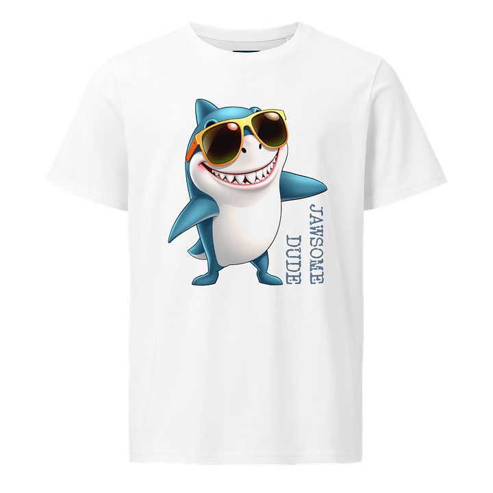 Cheerful Shark Smiles Organic Tee product image (2)