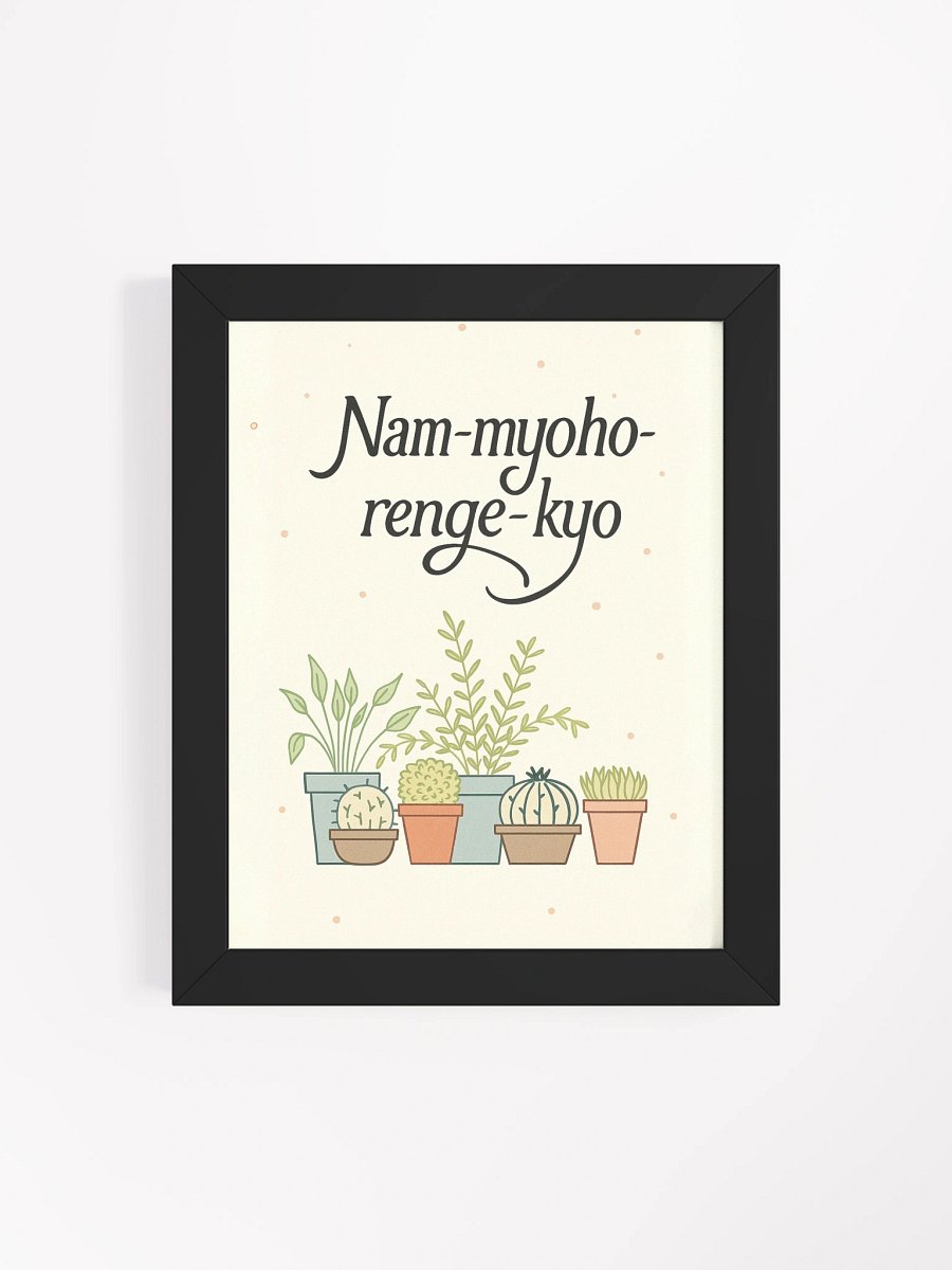 Nam-myoho-renge-kyo Framed Wall Art – Peaceful Botanical Poster for Nichiren Buddhism Practice product image (63)