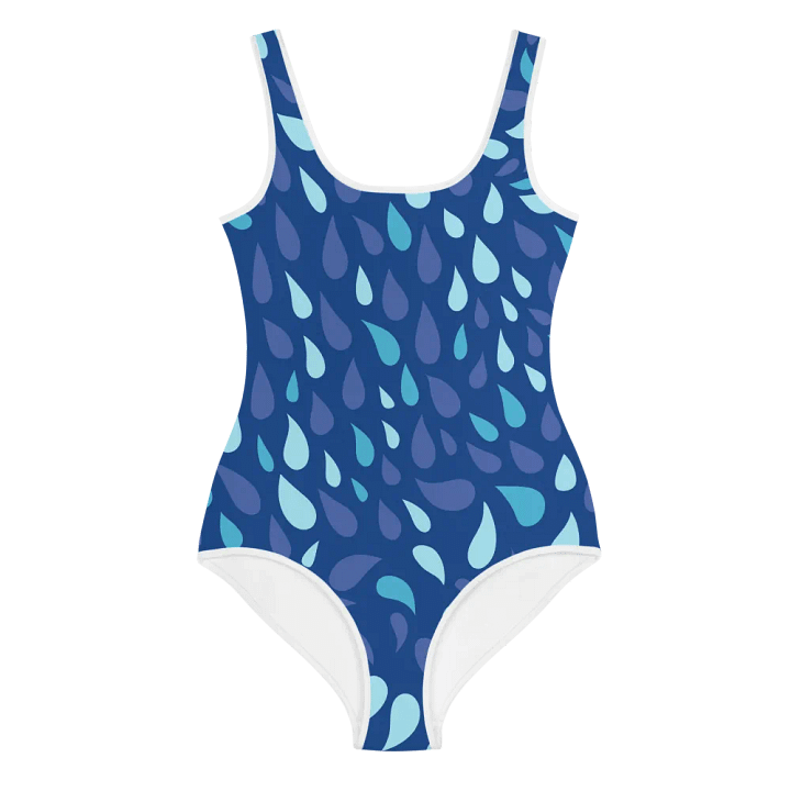 Ethereal Blue Teardrop Swirl Youth Swimsuit product image (1)