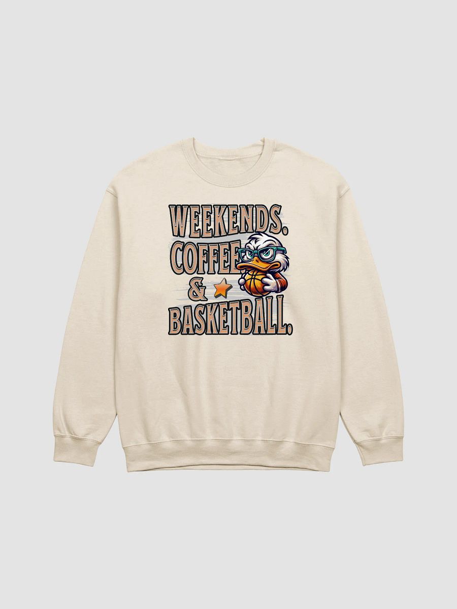 Weekends Coffee And Basketball Duck Vibes Crewneck Sweatshirt product image (13)