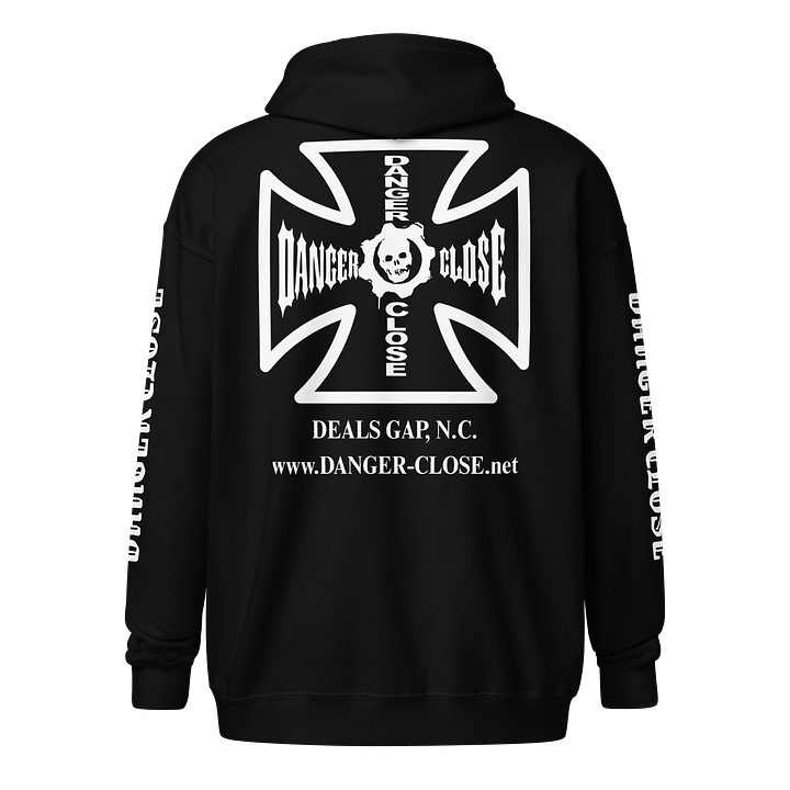 DANGER CLOSE IRON CROSS ZIP HOODIE (BLACK) product image (1)