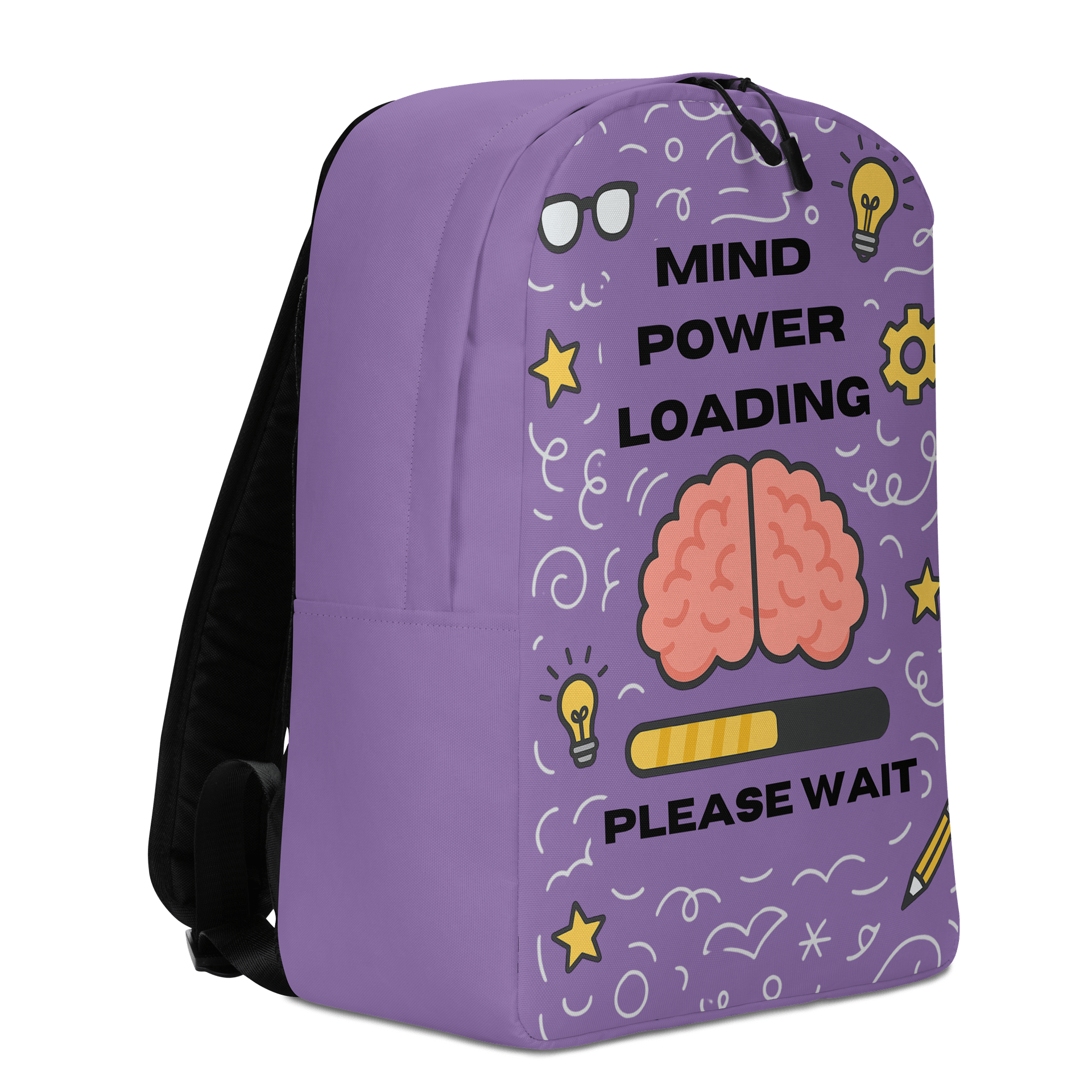 Mind Power Loading… Please Wait Backpack (Soir Purple) product image (5)