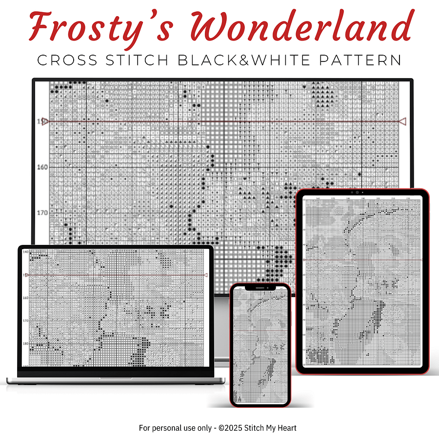 Frosty's Wonderland Cross Stitch Pattern product image (4)