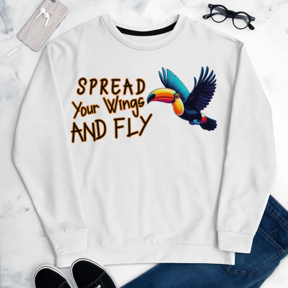 Spread your Wings and Fly All-Over Print Sweatshirt product image (4)