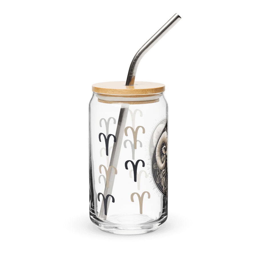 Aries Ram Zodiac Glass Can Sipper product image (5)