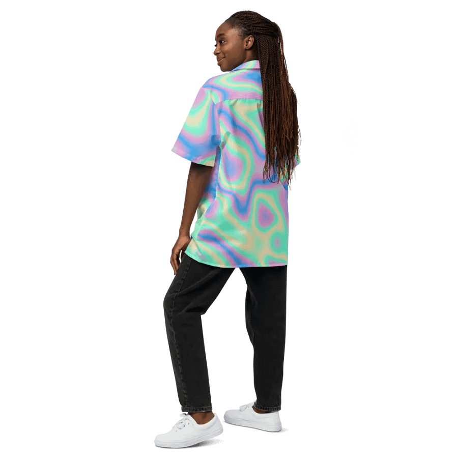 Psychedelic Hologram Unisex Hawaiian Shirt product image (12)