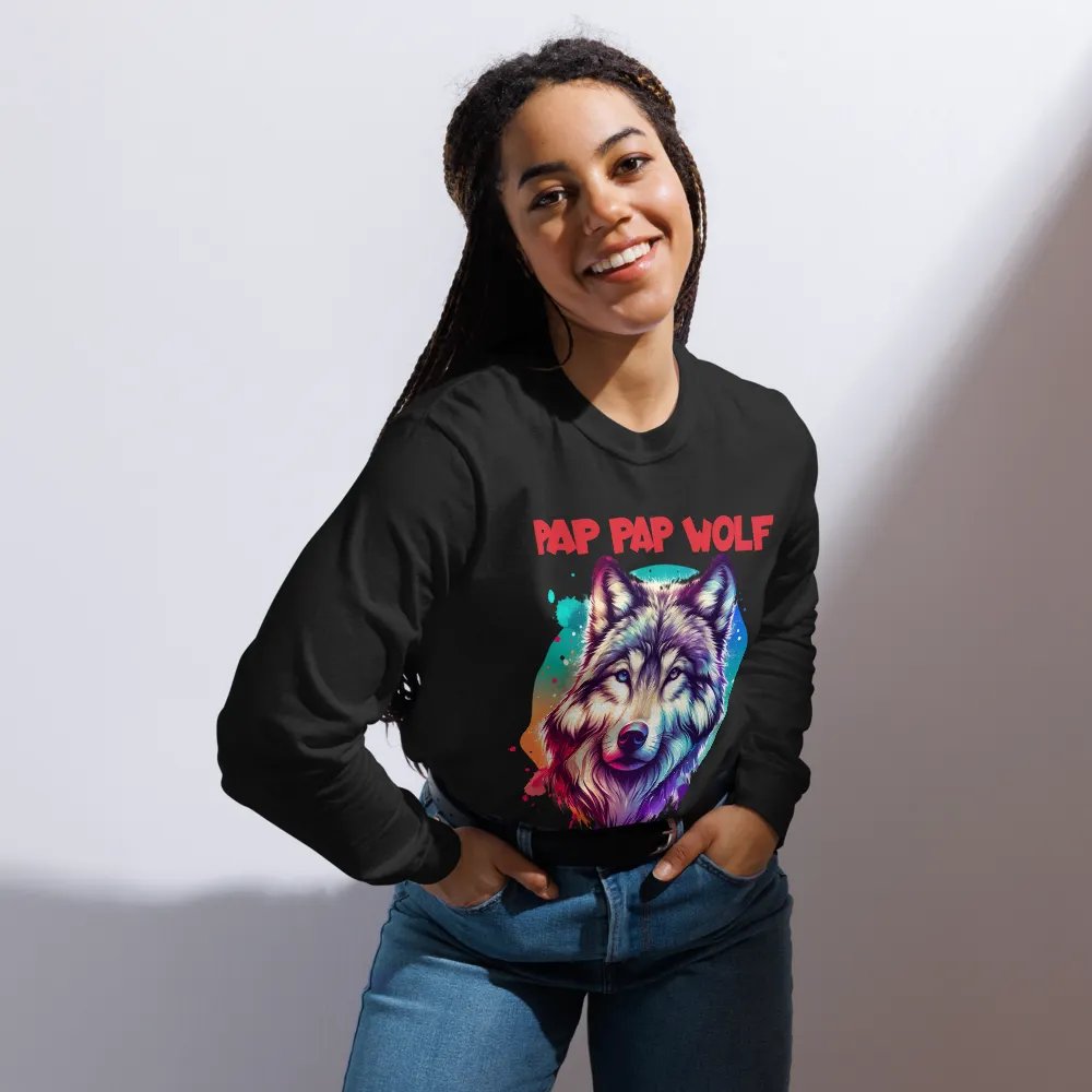 Pap Pap Vibrant Wolf Spirit Long Sleeve Shirt product image (14)