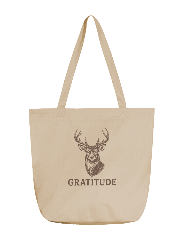 Gratitude Deer Organic Cotton Tote Bag product image (1)
