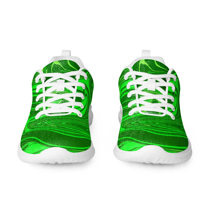 Women's Athletic Shoes - Different Shades of Green Digital Fluid Art product image (2)