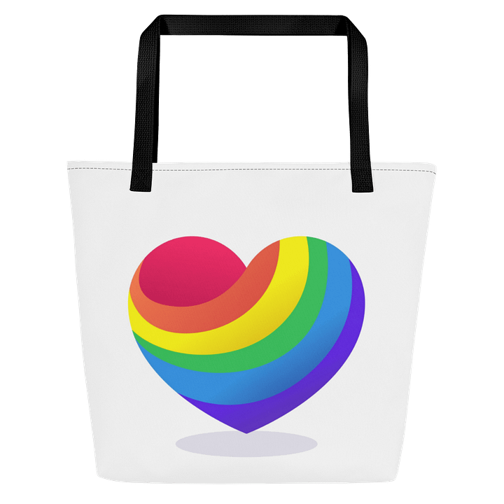 Rainbow Heart All-Over Pride Collection Tote Bag product image (1)