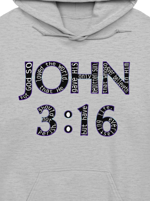 John 3:16 With Verse Hoodie product image (2)