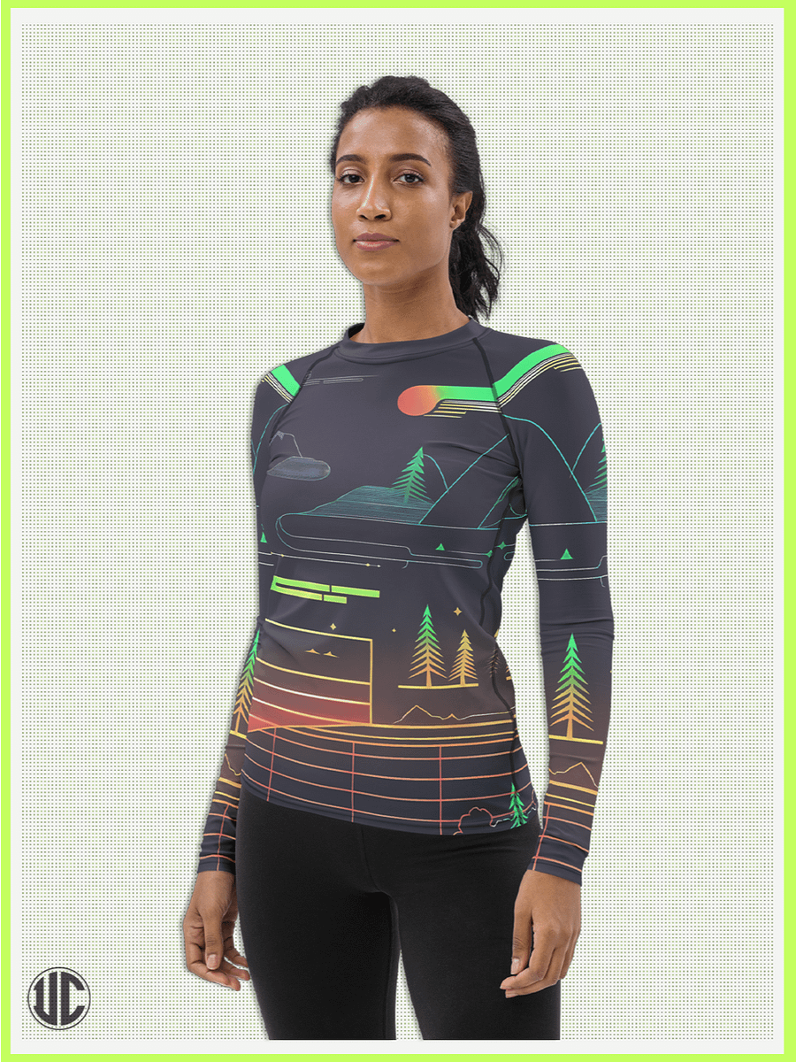 Neon Horizon – Women’s Rash Guard product image (3)