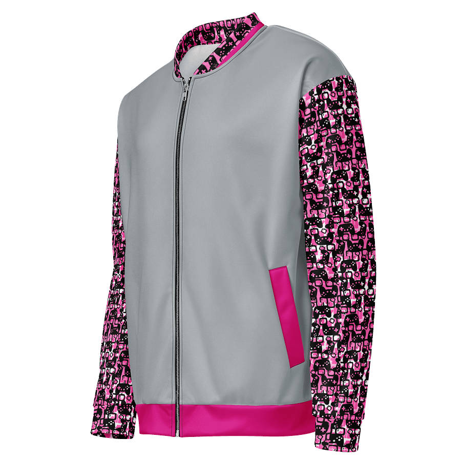 Experience Stories Unisex Bomber Jacket (Pink, Gray, and Black) product image (3)