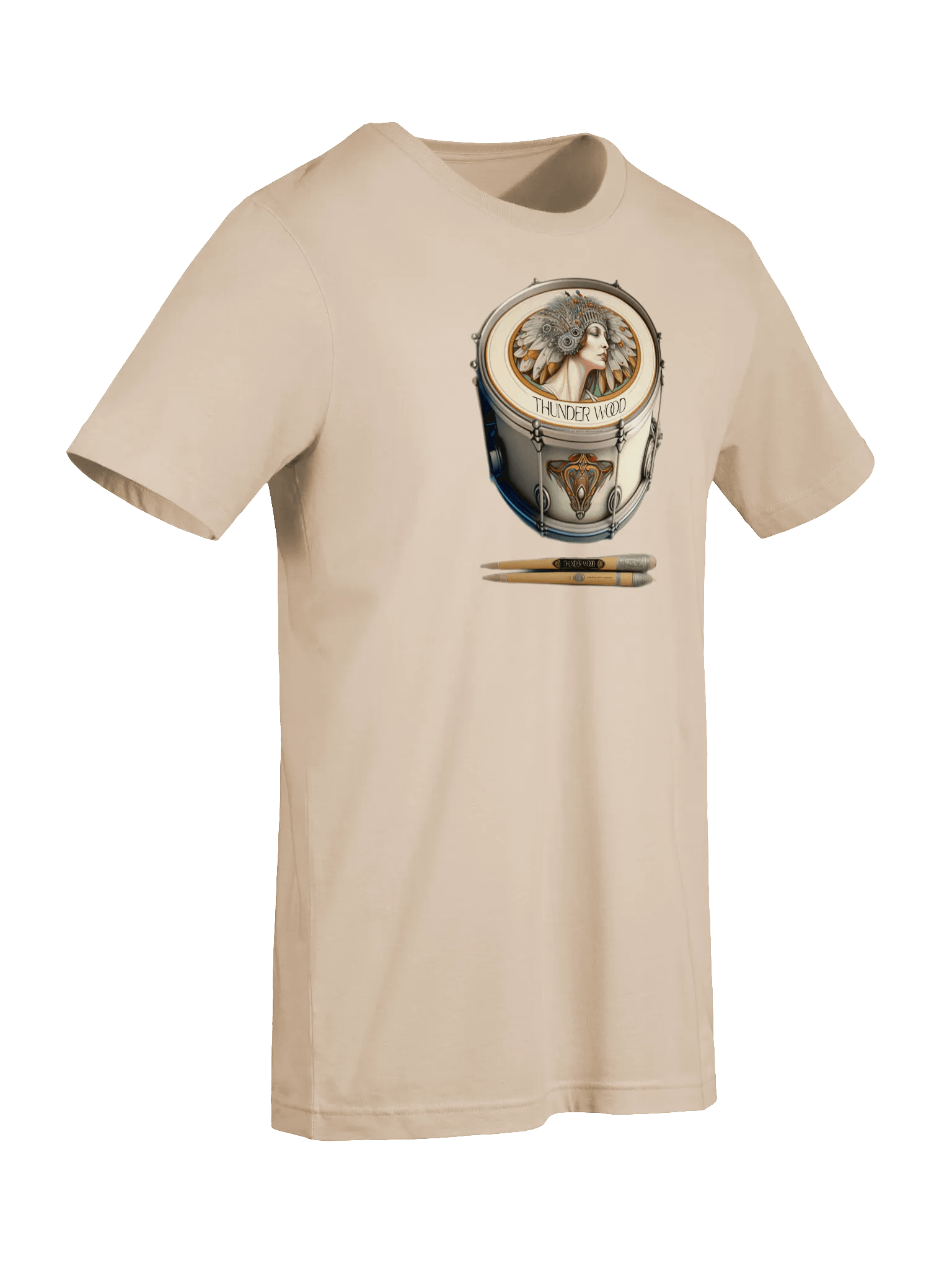 Thunder Wood Snare Drum Art T-Shirt product image (4)