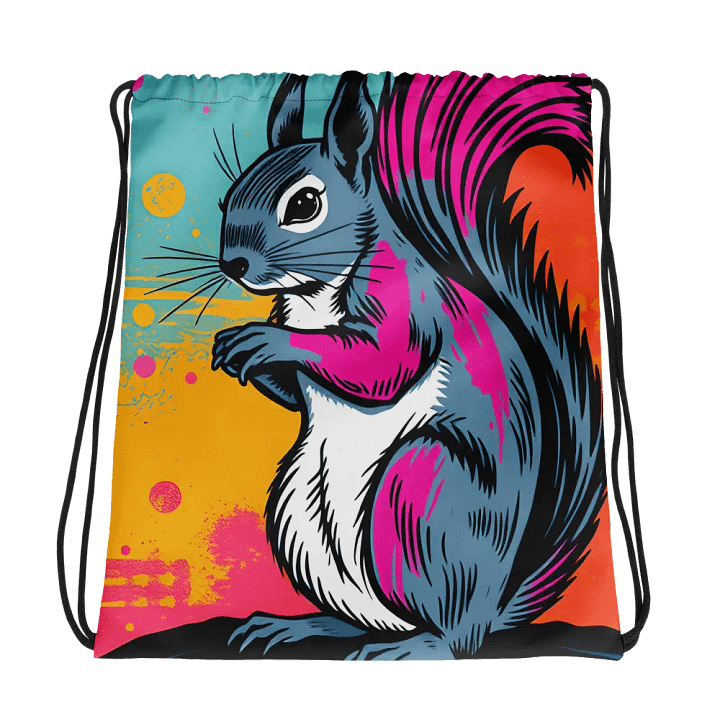 Vibrant Squirrel All-Over Drawstring Bag product image (1)