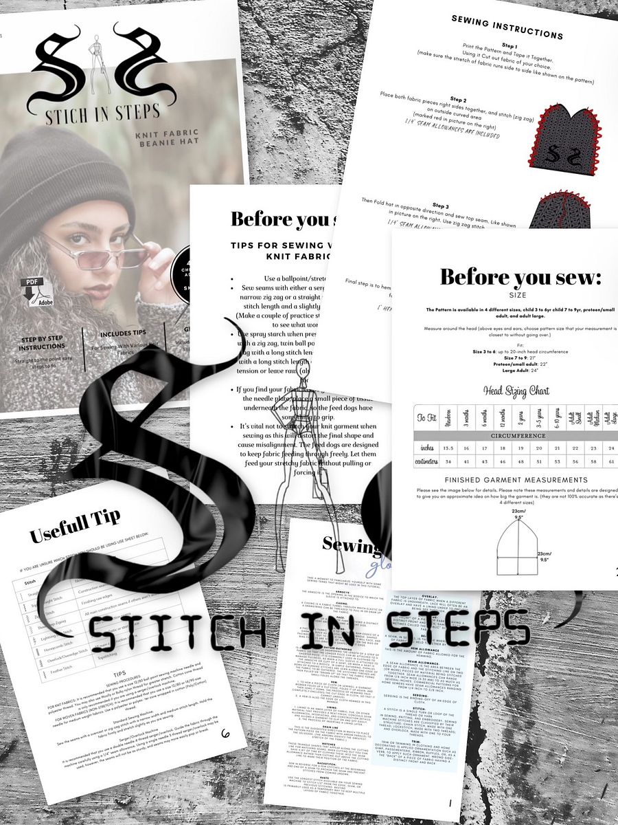 Beanie - Digital Sewing Pattern - Your New Favourite Headgear product image (3)