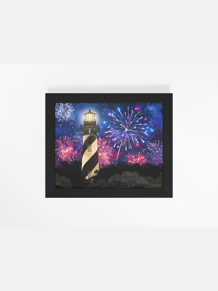 Fireworks Over St. Augustine Lighthouse – Florida Framed Poster product image (1)