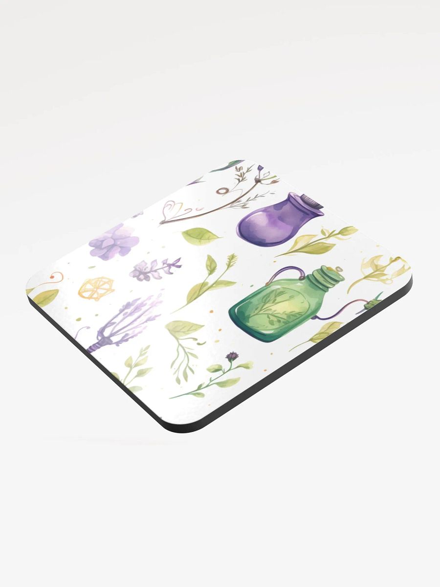 Glossed Cork Coaster 🟩 🟪 Fascinating Watercolor Pattern - Motif 4 product image (3)