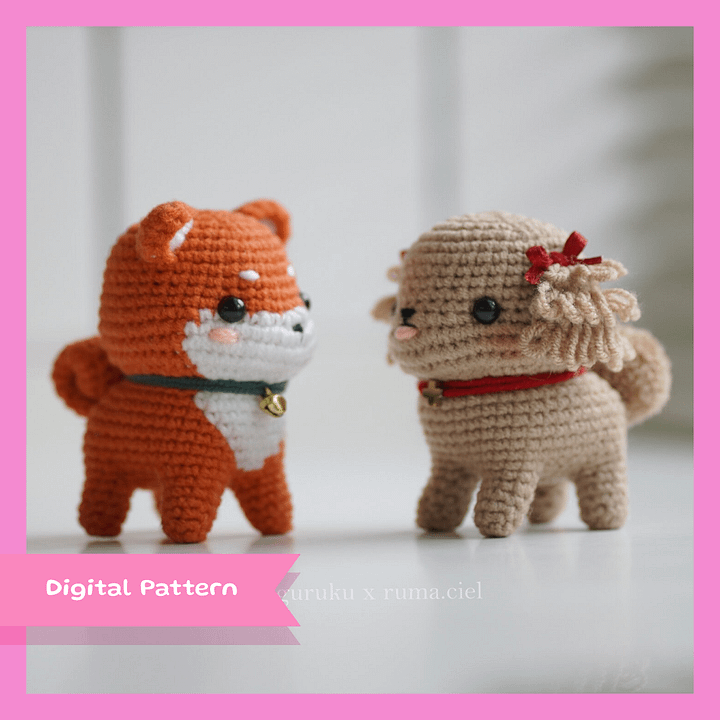 Shiba Inu and Poodle - PDF Pattern product image (2)