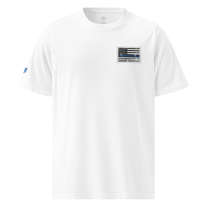 Nik The Hat | BACK THE BLUE Performance Tee – Summer ’25 (Under Armour®) product image (1)