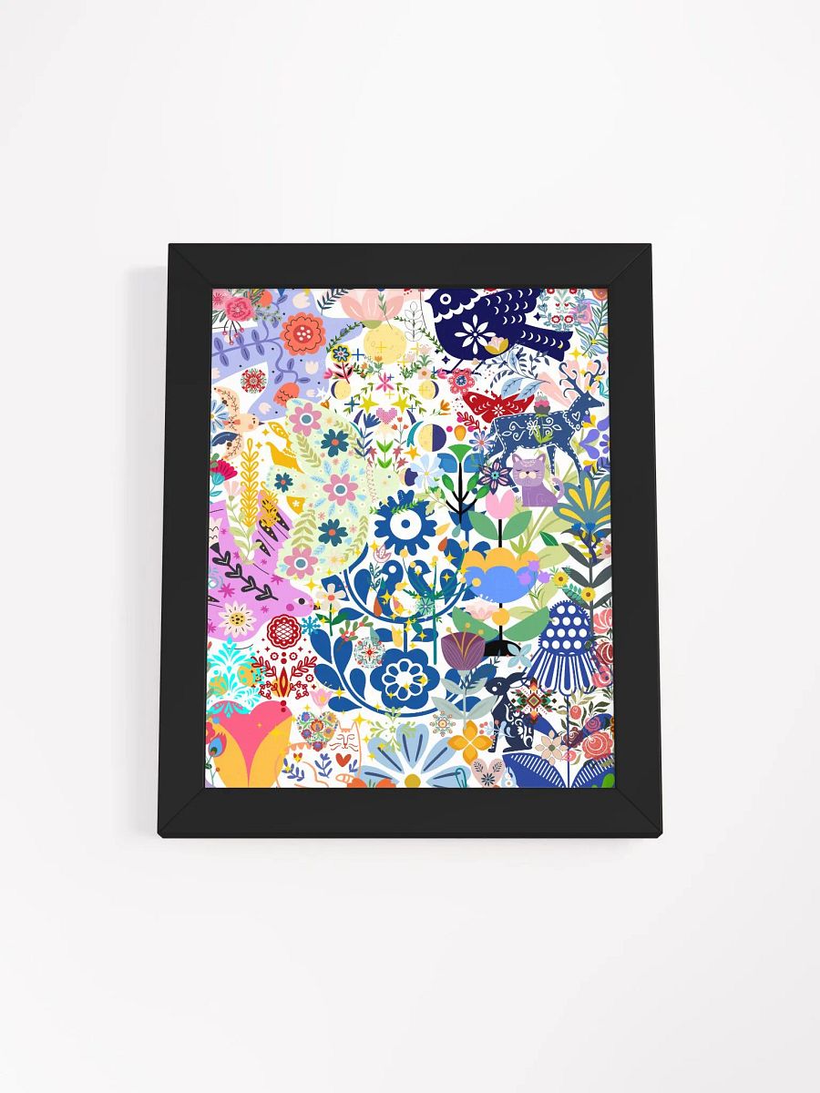 Whimsical Garden Mosaic - Eco-Friendly Matte Poster Frame product image (10)