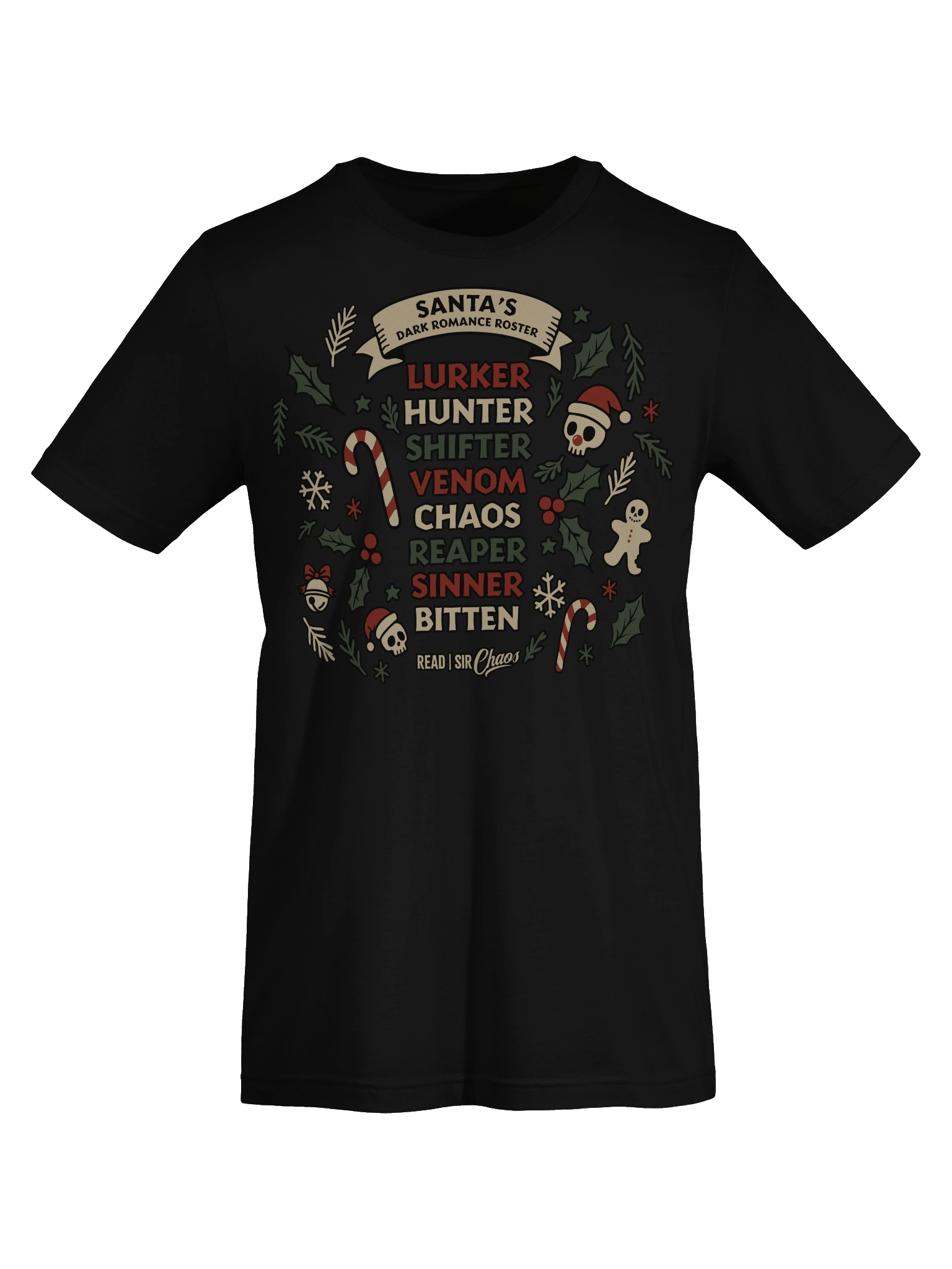 Santa's Dark Romance Roster Tshirt (Dark Colors) product image (58)
