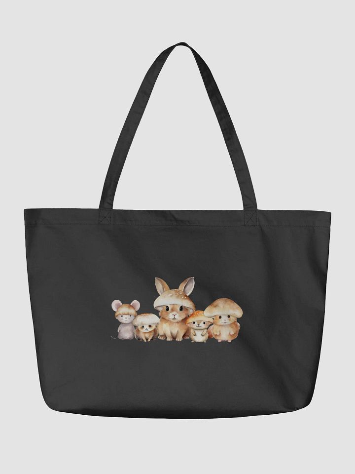 Whimsical Woodland Friends Organic Tote Bag - Kleine Waldfreunde Tragetasche Bio Baumwolle product image (2)