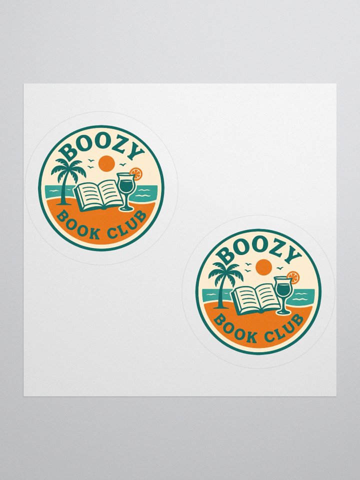 Boozy Book Club Beach Day Stickers product image (1)