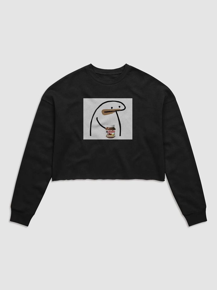 Meme Nutella Lover Cartoon Crop Sweatshirt product image (1)