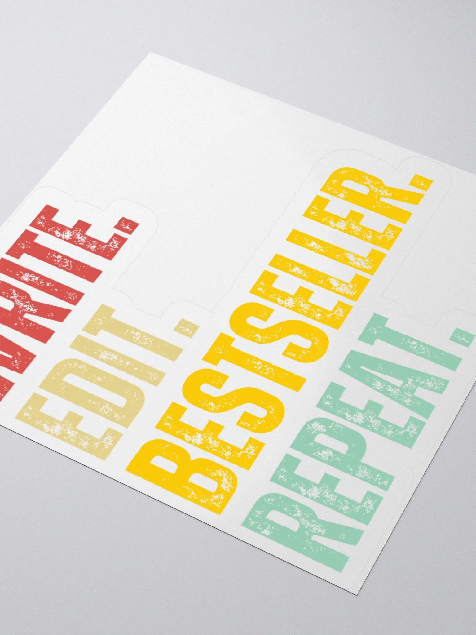 Write. Edit. Bestseller. Repeat. Sticker product image (3)