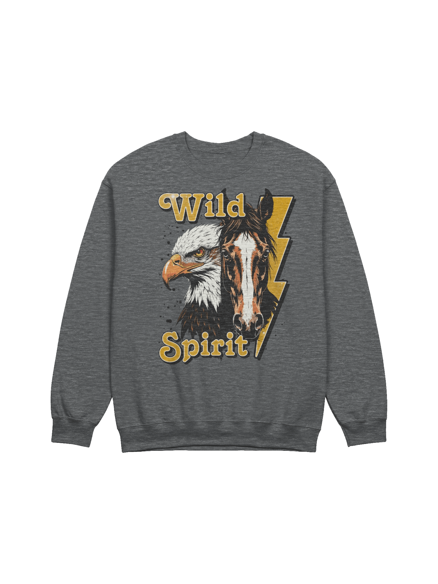 The "Wild Spirit" Eagle & Horse Sweatshirt product image (2)
