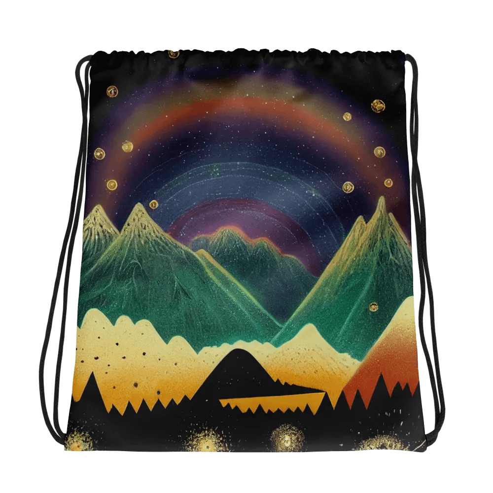 Celestial Peaks Drawstring Backpack product image (1)