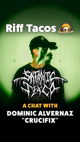 Dominic Alvernaz aka “Crucifix” is the mastermind behind @satanicteaco, a small batch, handmade tea brand turned death metal ...