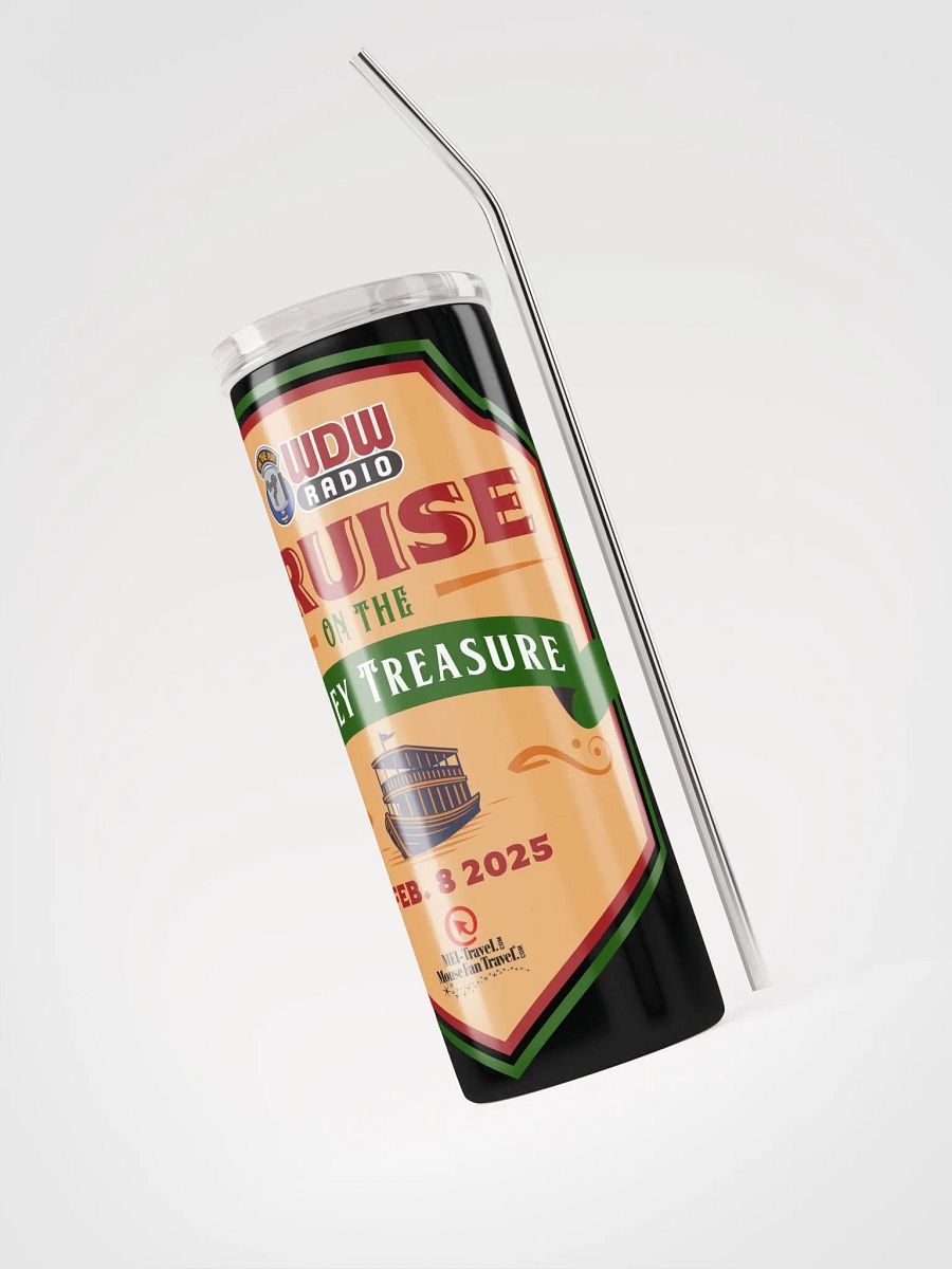 WDW Radio Cruise on the Disney Treasure 2025 Bottle and Straw product image (3)