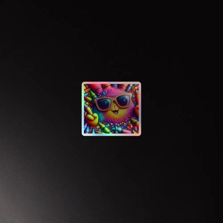 Whimsical Cat Holographic Sticker Pack product image (4)