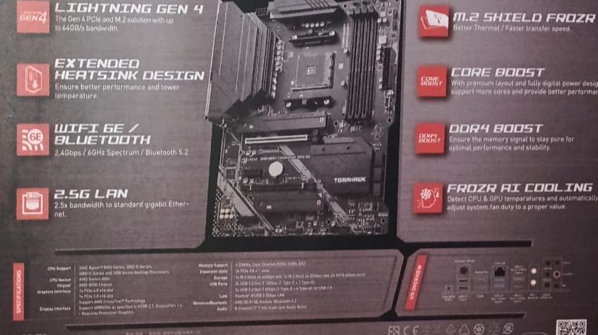 MSI MAG B550 Tomahawk MAX WiFi Gaming Motherboard (AMD AM4, DDR4, PCIe 4.0, SATA 6Gb/s, M.2, USB 3.2 Gen 2, HDMI/DP, ATX, Wi-Fi 6E, AMD Ryzen 5000 Series product image (2)