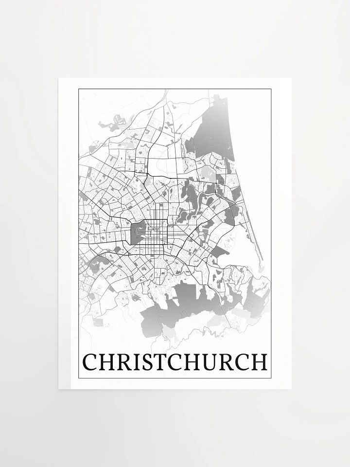 Christchurch, New Zealand, city map print product image (4)