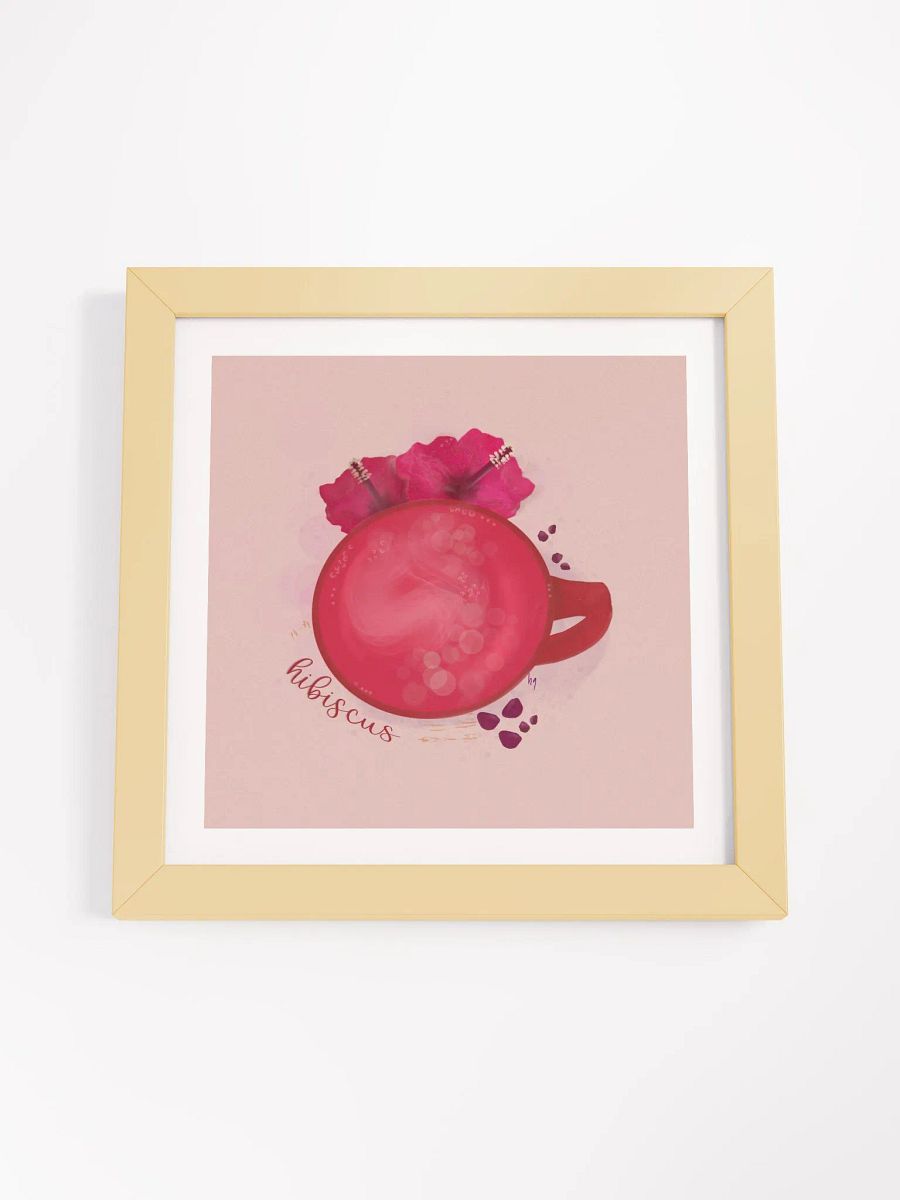 Hibiscus Herbal Tea Framed Poster - Pink product image (4)