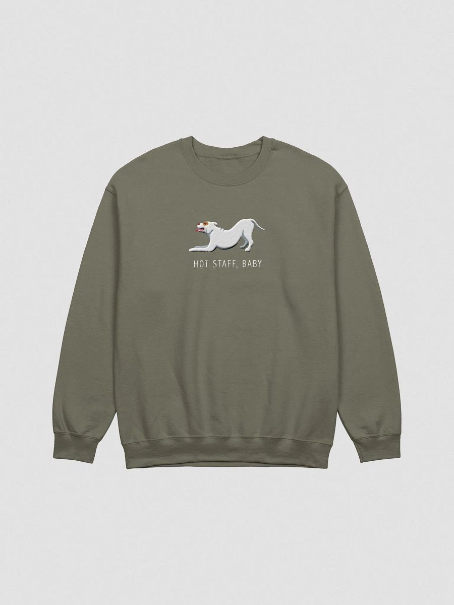 Hot Staff, Baby Sweatshirt (Embroidered) of a Staffordshire Terrier(White) product image (4)