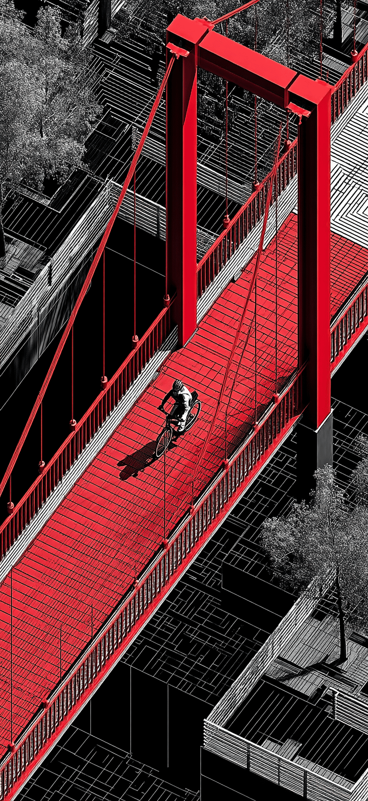 Red Bridge Passage Downloadable Poster product image (2)