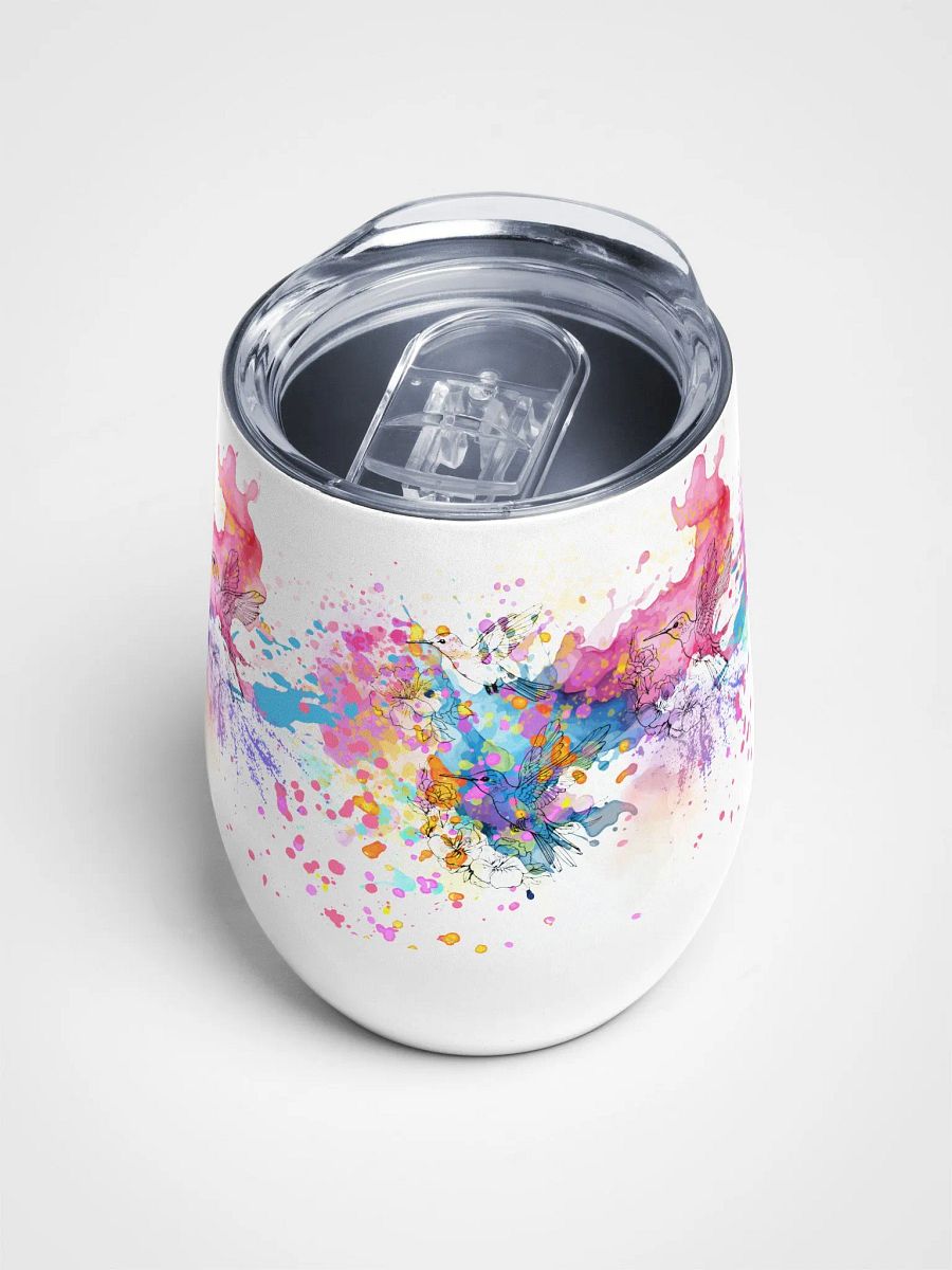 watercolor hummingbird wine tumbler for arty moms daughters friends product image (4)