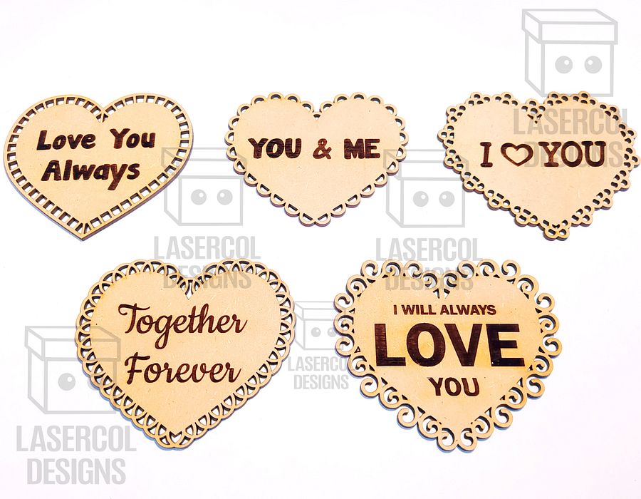 Hearts Cut Outs Set 2 - Laser Cut Files product image (5)