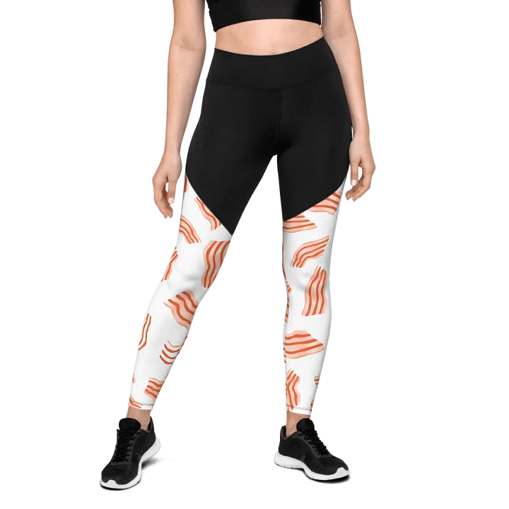 Sizzling Bacon Strip All-Over Leggings product image (2)