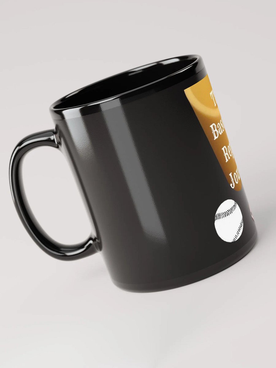 The Baseball Replay Journal Black Glossy Mug product image (3)