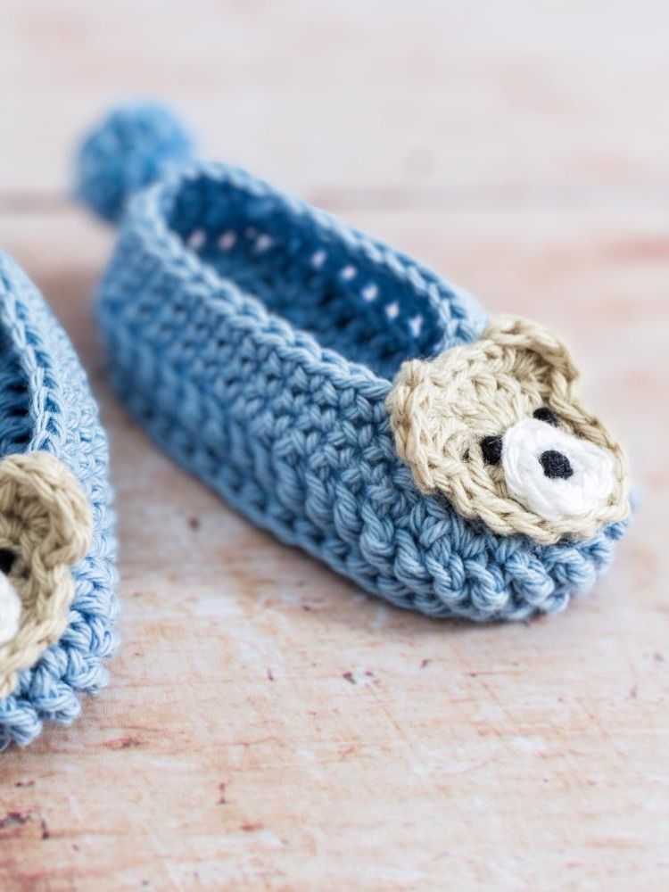 Crochet Pattern: Teddy Bear Baby Slippers Pattern product image (5)