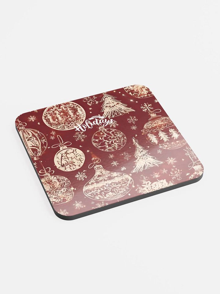 Festive Holiday Cheer Glossed Coaster gift for entertainers moms colleagues friends product image (2)