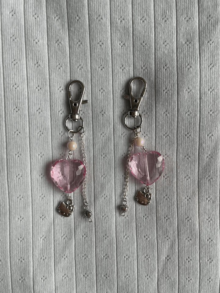 Pink Hello Kitty Heart Keychain product image (1)