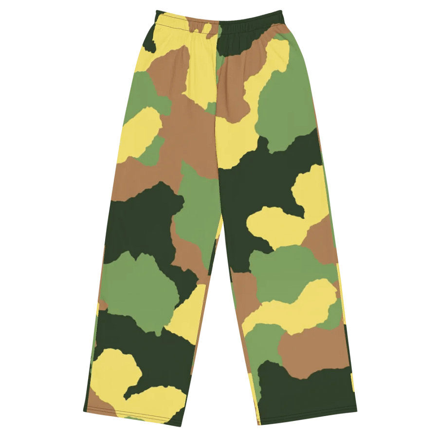 Camo All-Over Print Unisex Wide-Leg Pants product image (6)