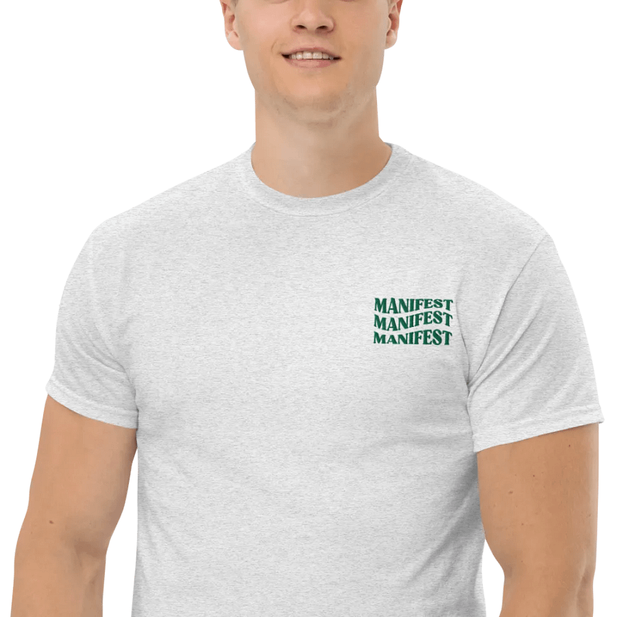 Manifest Embroidered T-Shirt – Align Your Mindset with Style | Premium Minimalist Tee product image (9)