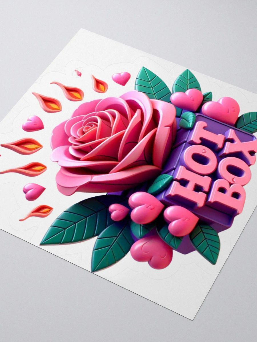 HOT BOX FAM ROSE EMOJI HOT BOX LOGO STICKER product image (10)